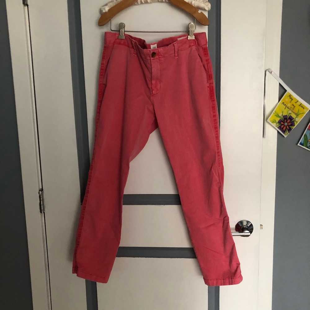 Gap coral girlfriend chinos.